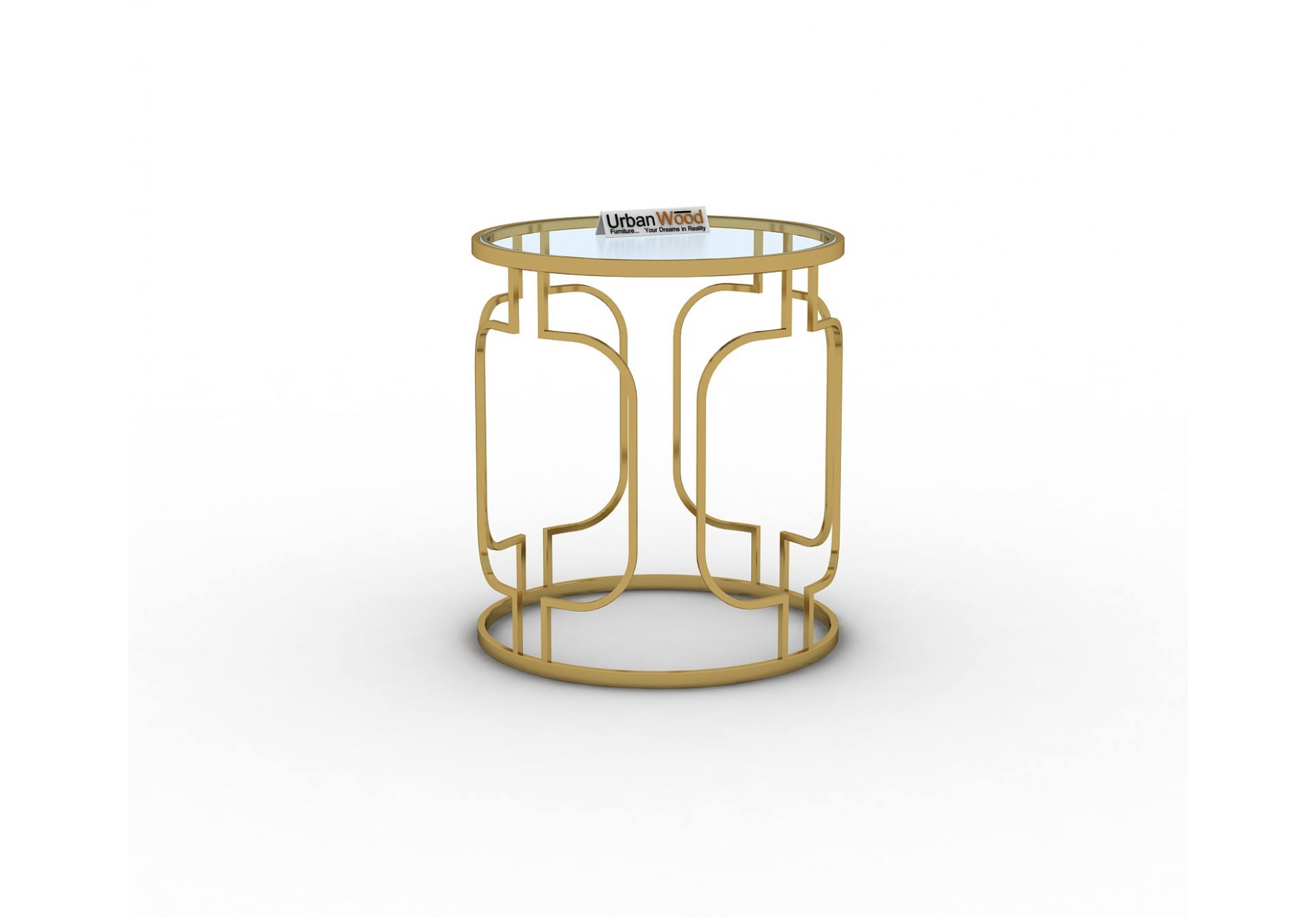 Mith End Table (Golden Finish)