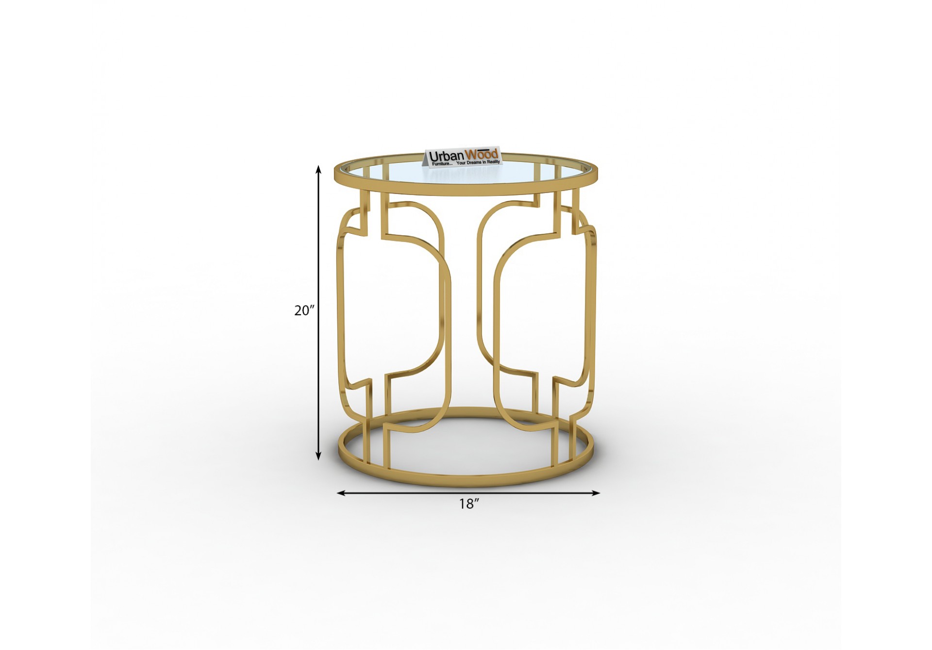 Mith End Table (Golden Finish)