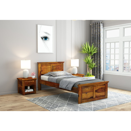 Babson Single Bed Without Storage ( Honey Finish )