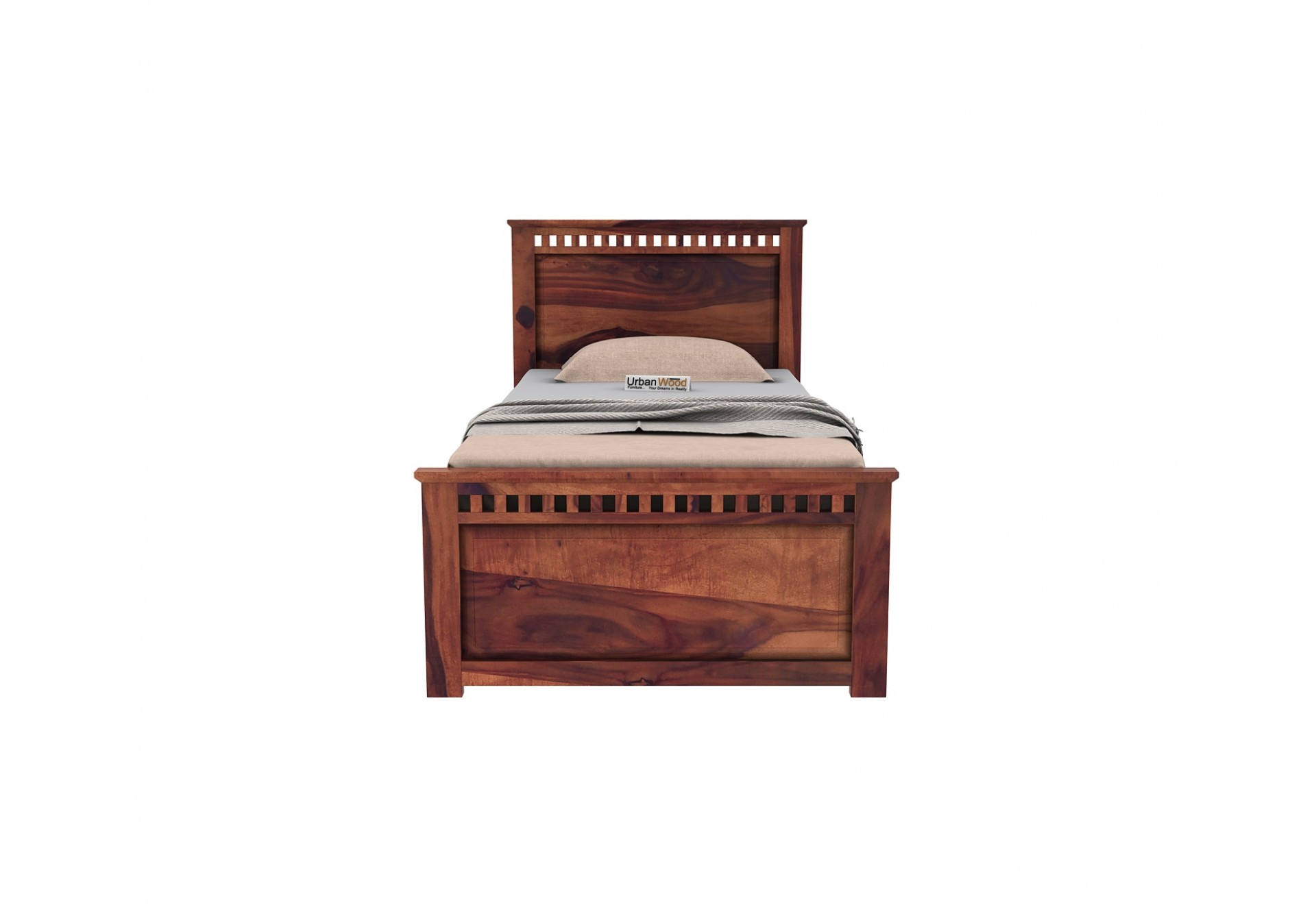 Fusion Single Bed Without Storage ( Teak Finish )