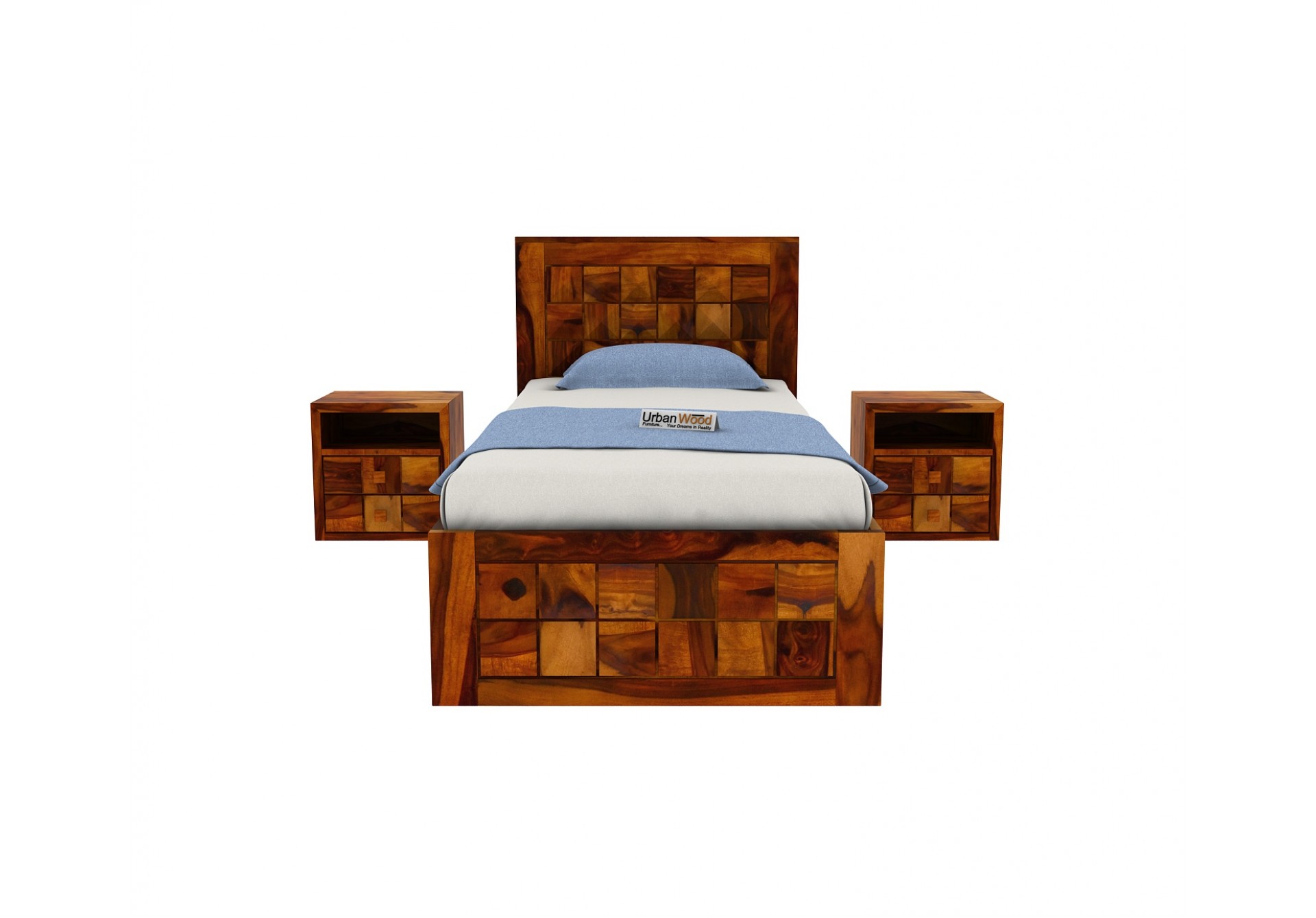 Morgana single bed without storage ( Honey Finish )