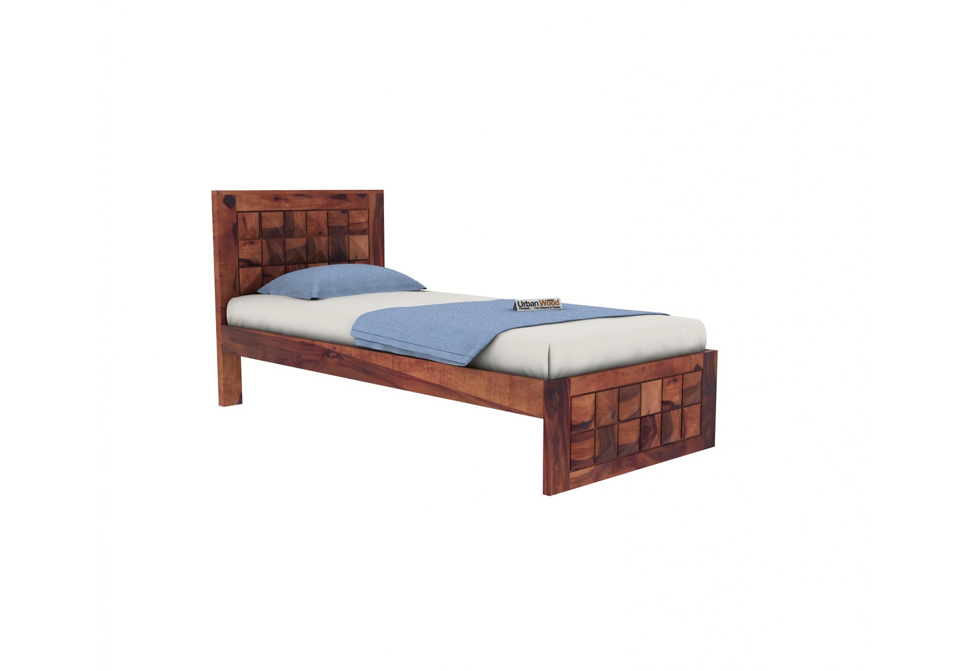 Morgana single bed without storage ( Teak Finish )