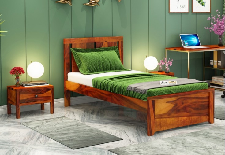 Single Beds Buy Wooden Single Bed Online at Lowest Price Urbanwood