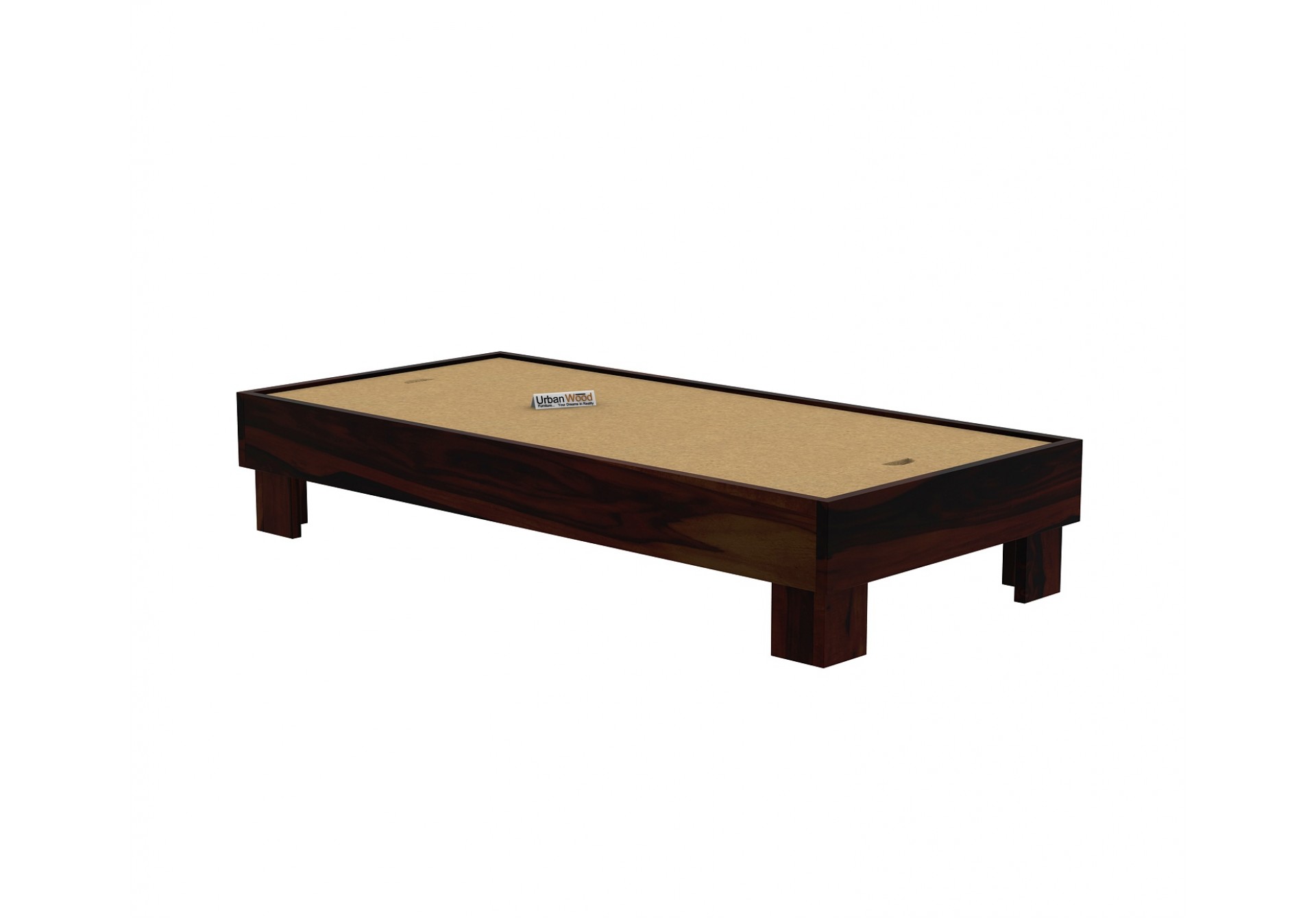 Trace Platform Single Bed ( Walnut Finish )