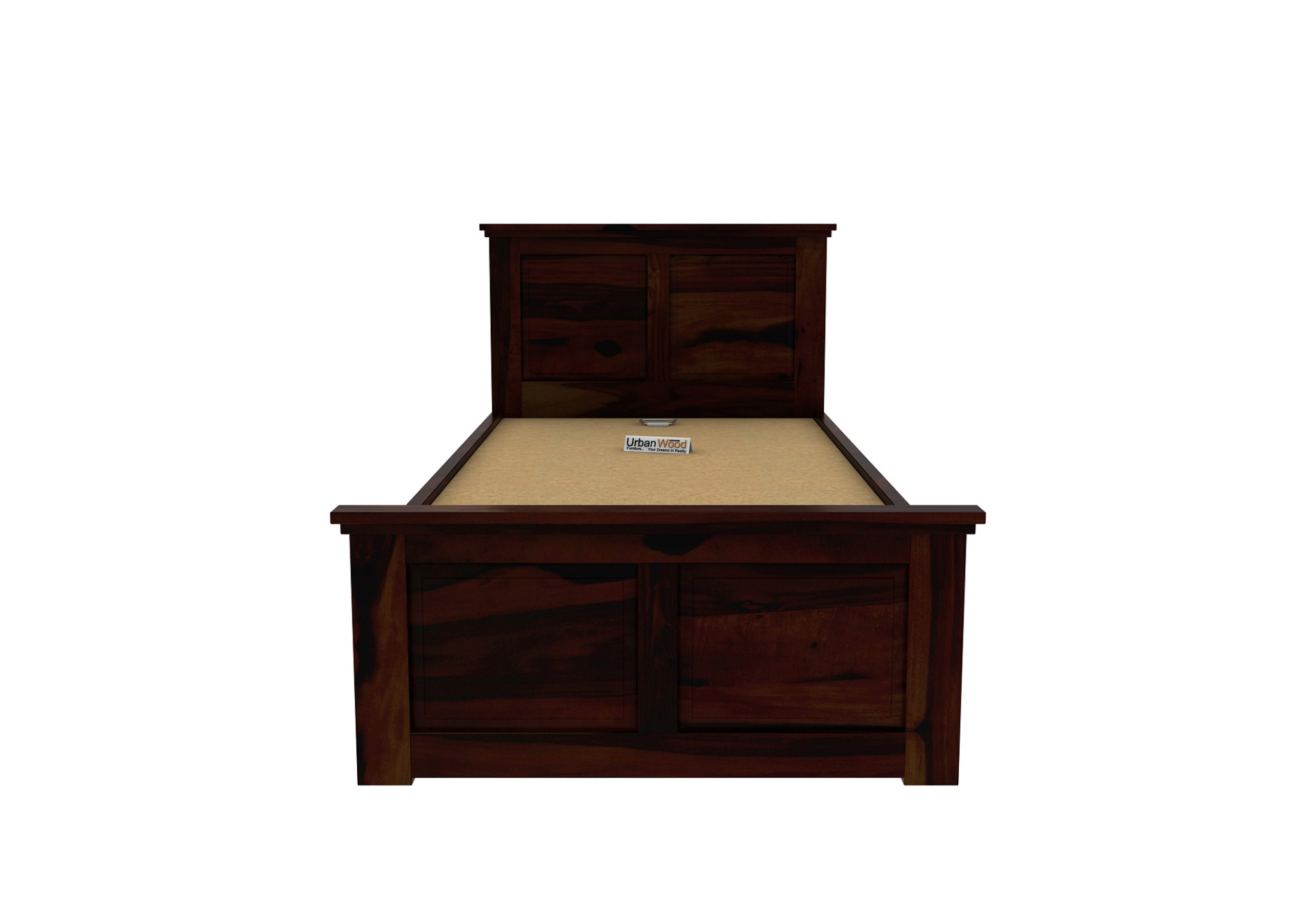 Babson Single Bed With Drawer Storage ( Walnut Finish )