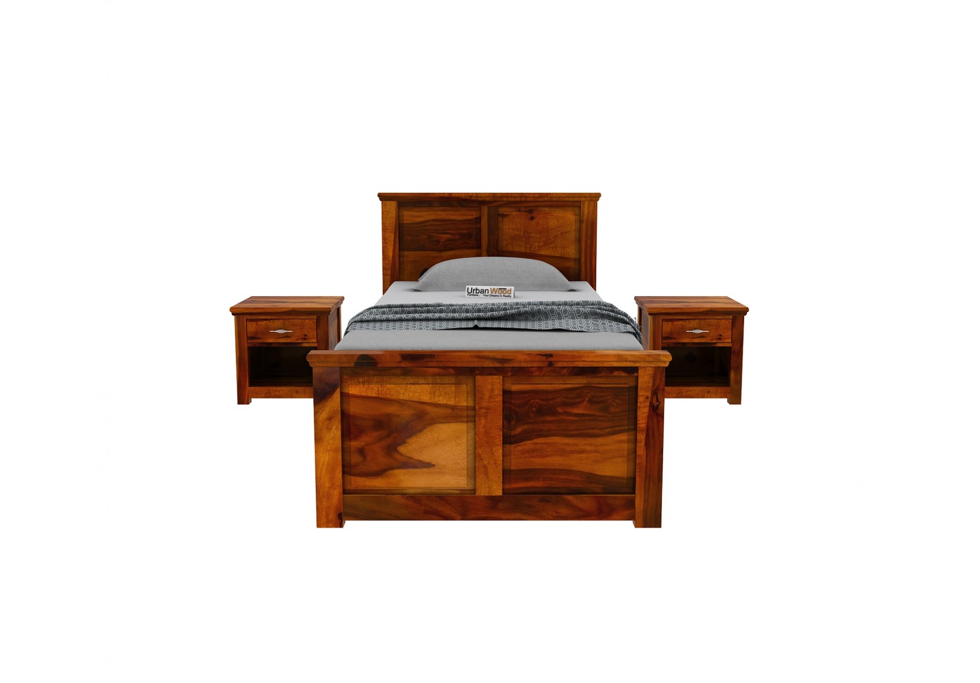 Babson Single Bed With Storage ( Honey Finish )