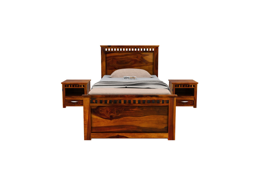 Buy Fusion Bed with Storage King Size Honey Finish Online Urbanwood