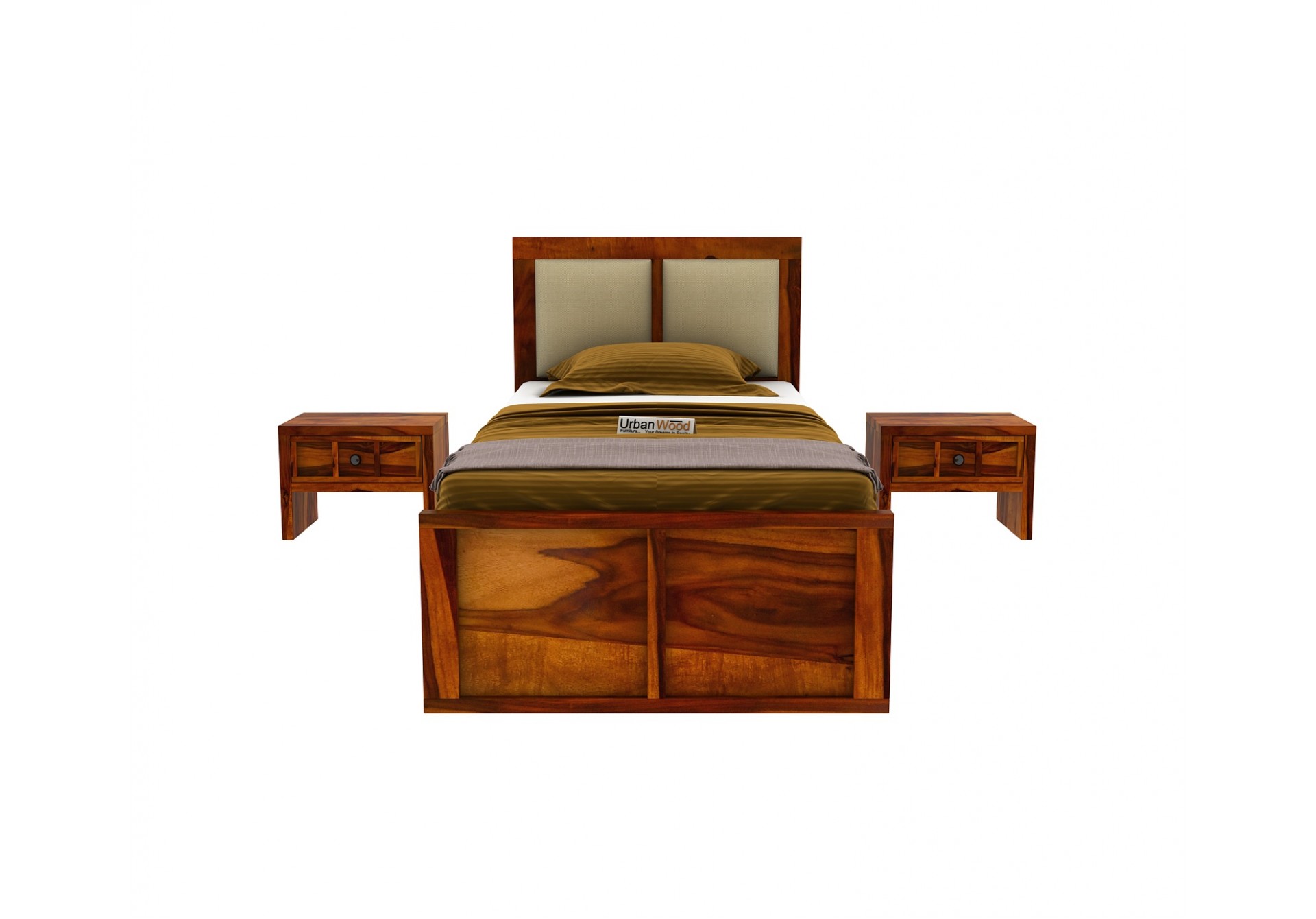 Beds Buy Harris Single Bed With Storage (Honey Finish) Online India