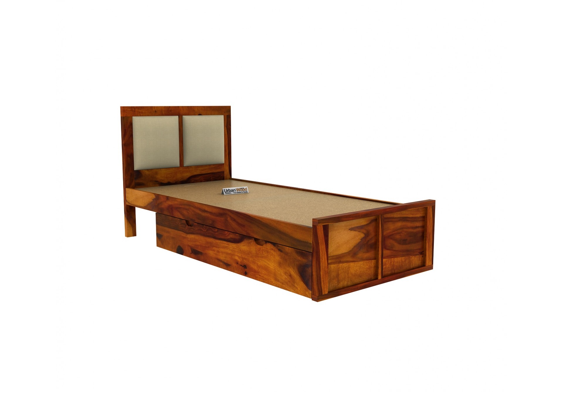 Beds Buy Harris Single Bed With Storage (Honey Finish) Online India