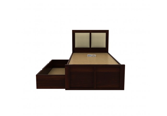Harris Single Bed With Storage ( Walnut Finish )