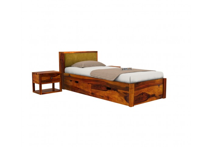 Laverock Single Bed With Storage ( Honey Finish )