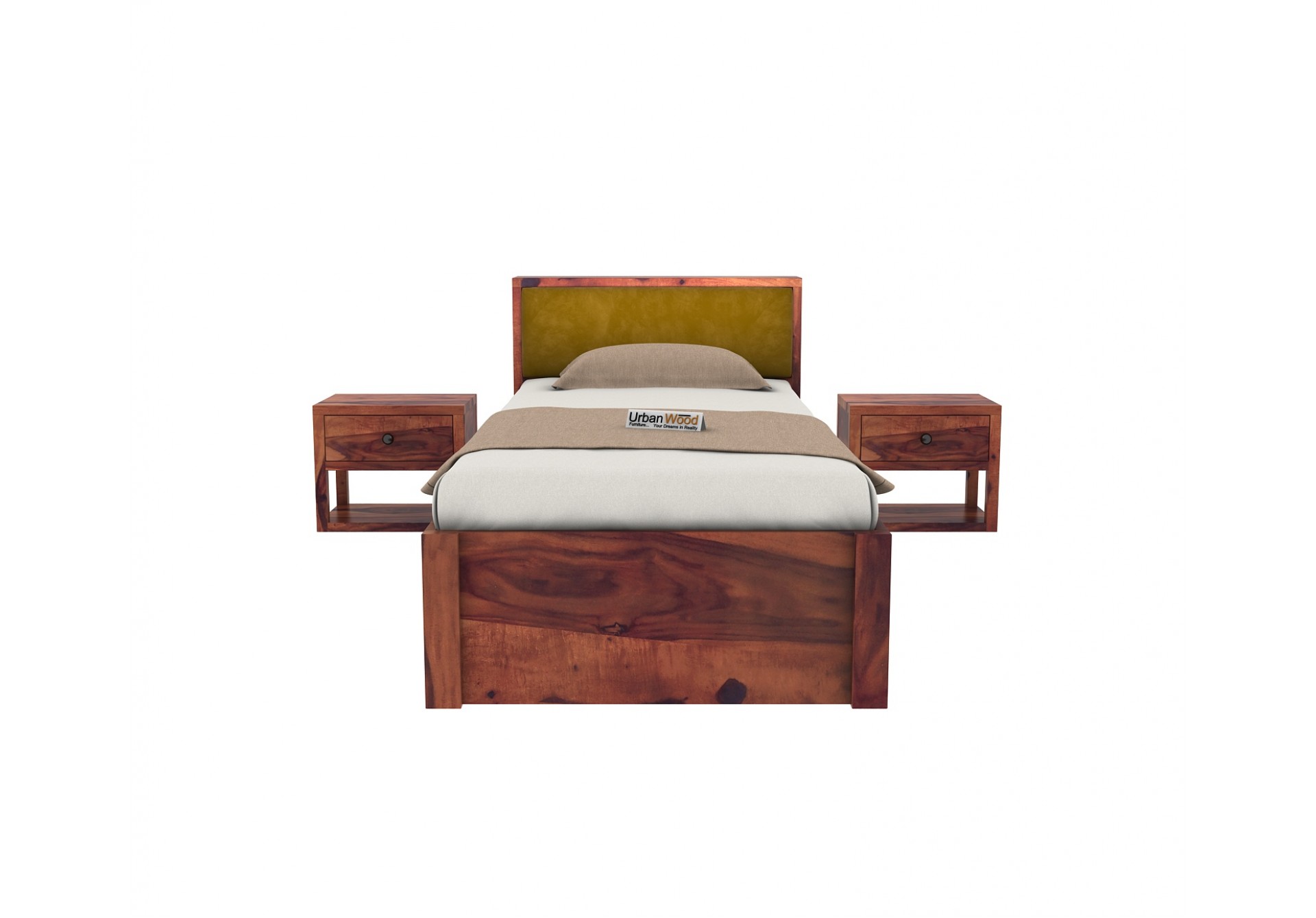 Laverock Single Bed With Storage ( Teak Finish )
