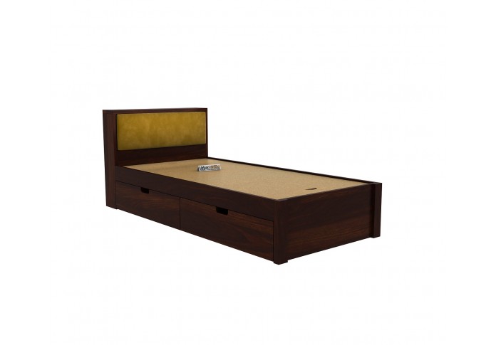 Laverock Single Bed With Storage ( Walnut Finish )