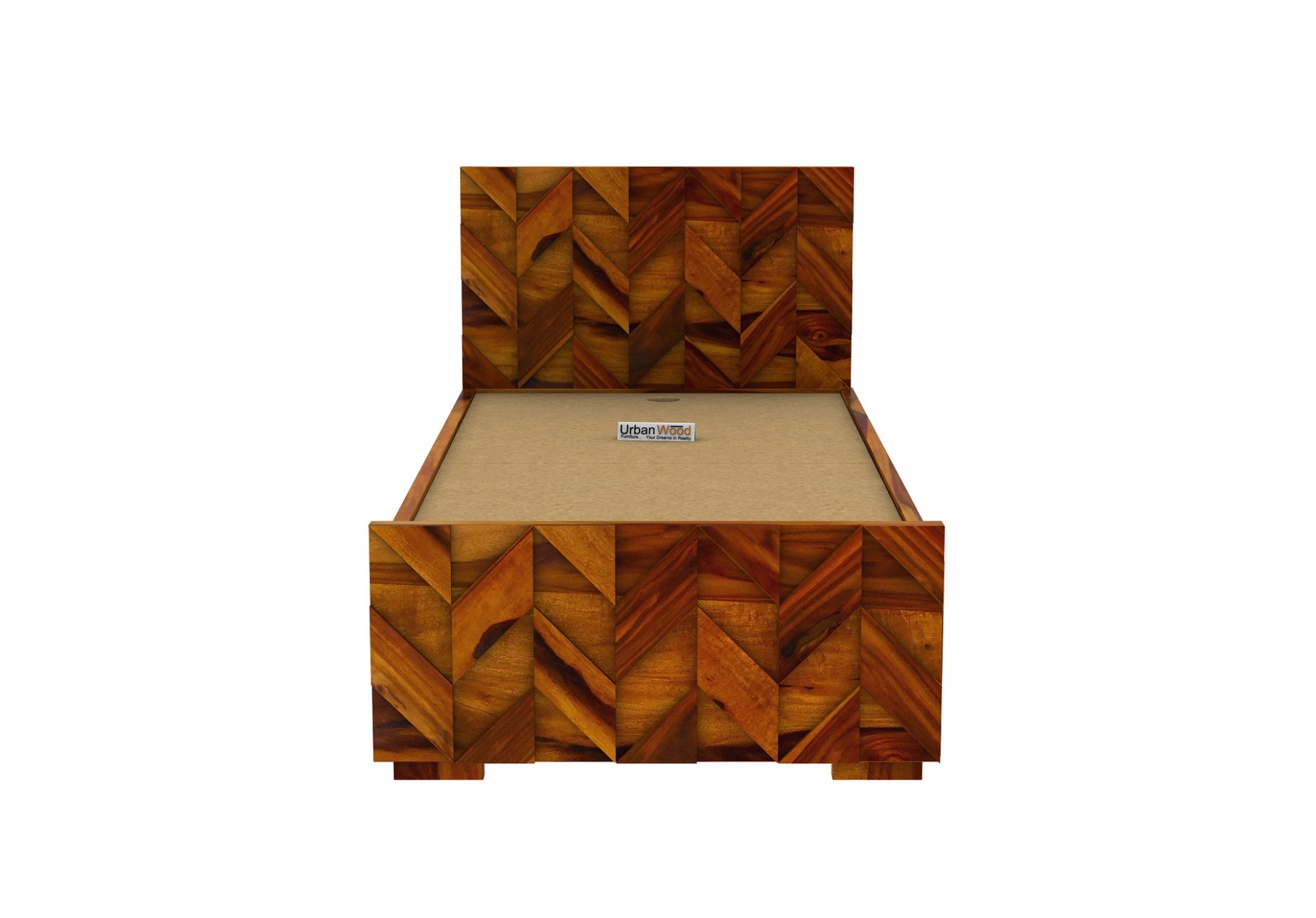 Trace Box Storage Single Bed ( Honey Finish )