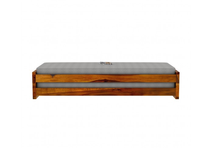 Aper Wooden Sofa Cum Bed (Honey Finish)