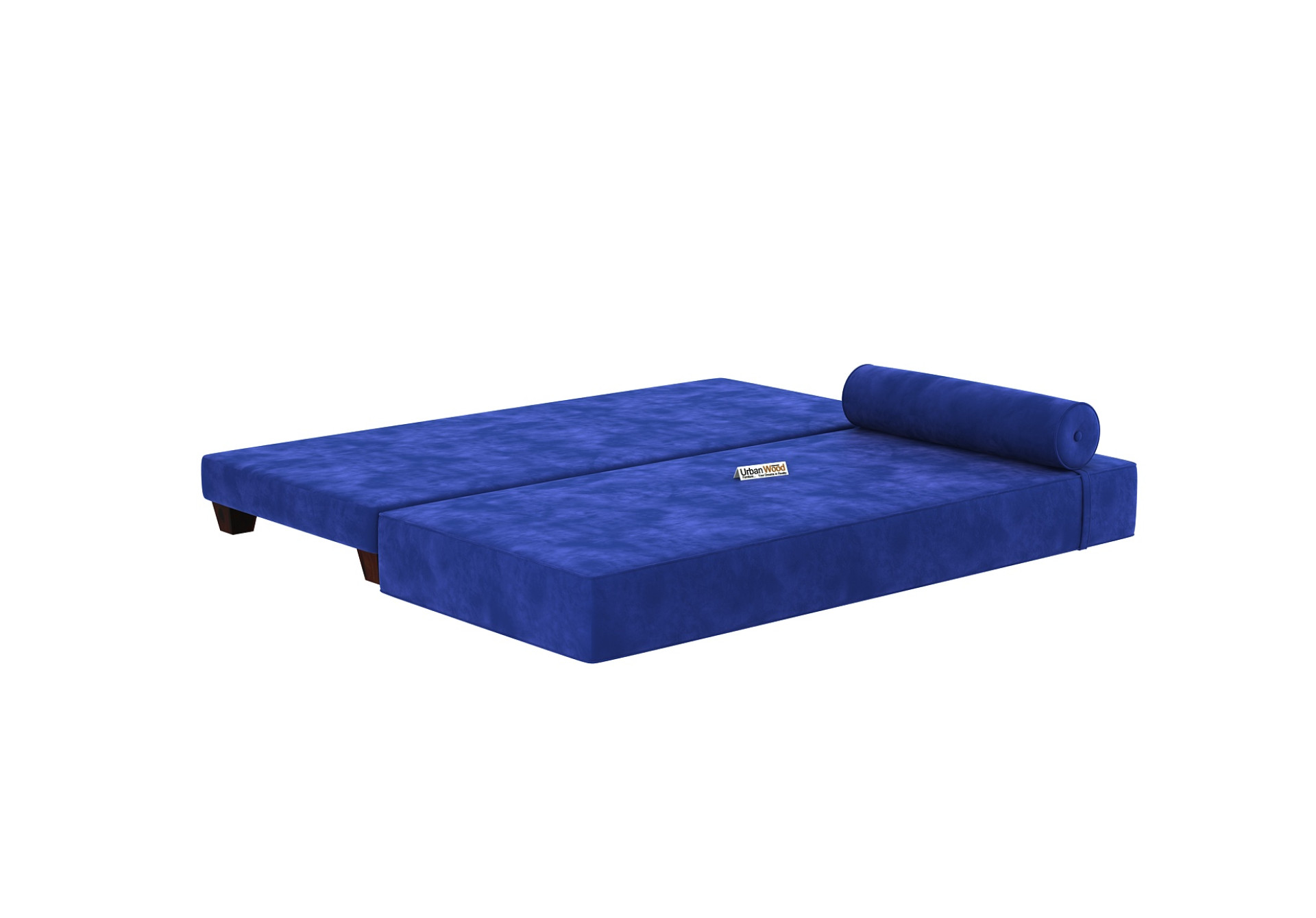 Brisk Fabric Sofa Cum Bed (Velvet, Sapphire Blue)