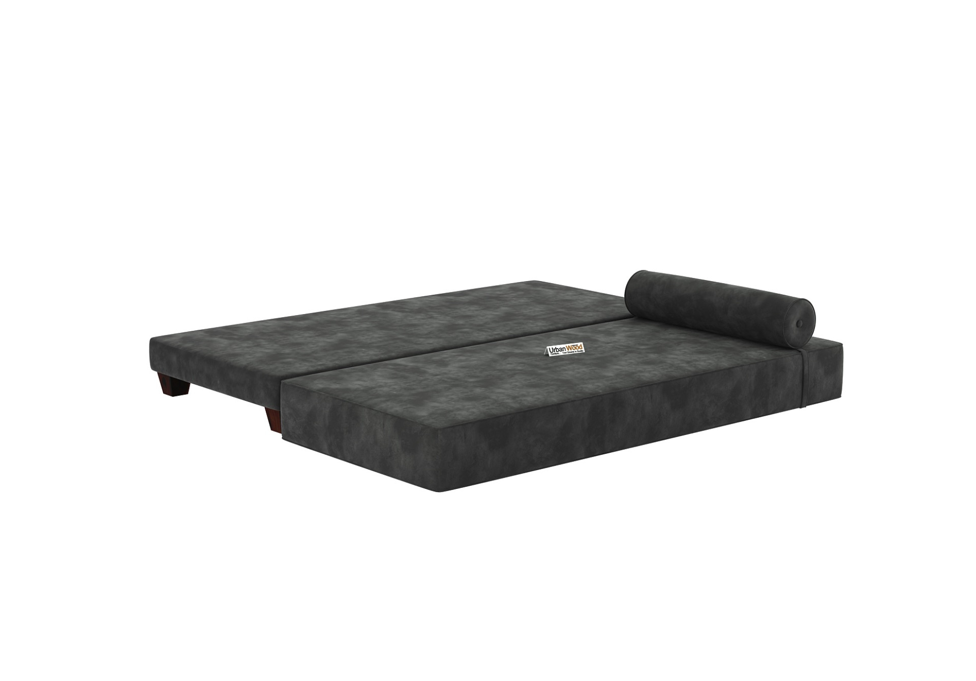 Brisk Fabric Sofa Cum Bed (Velvet, Stone Grey)