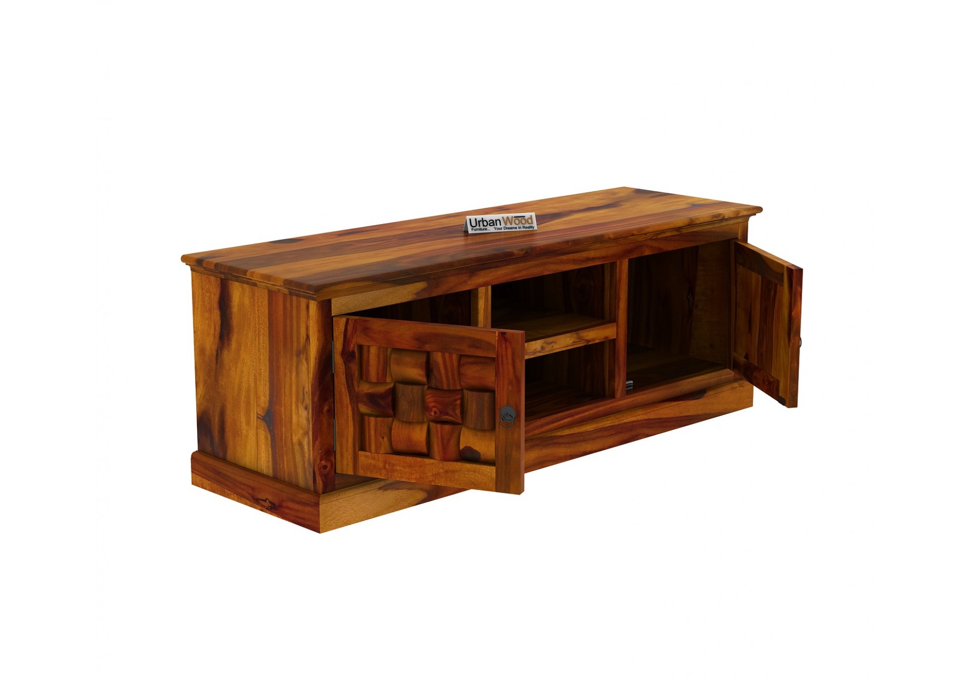 Hover Tv Unit ( Honey Finish )