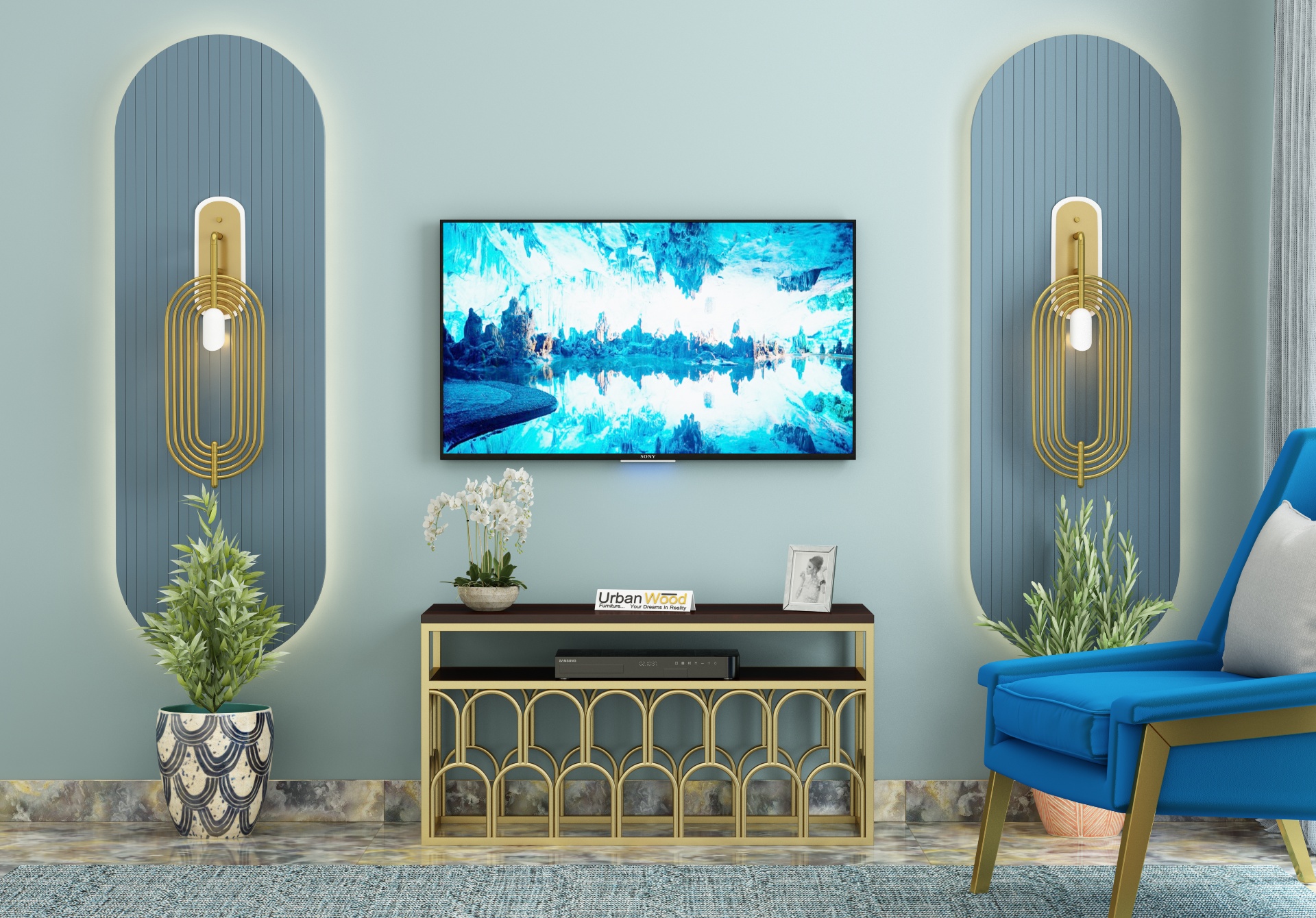 Trove TV Unit ( Walnut Finish )
