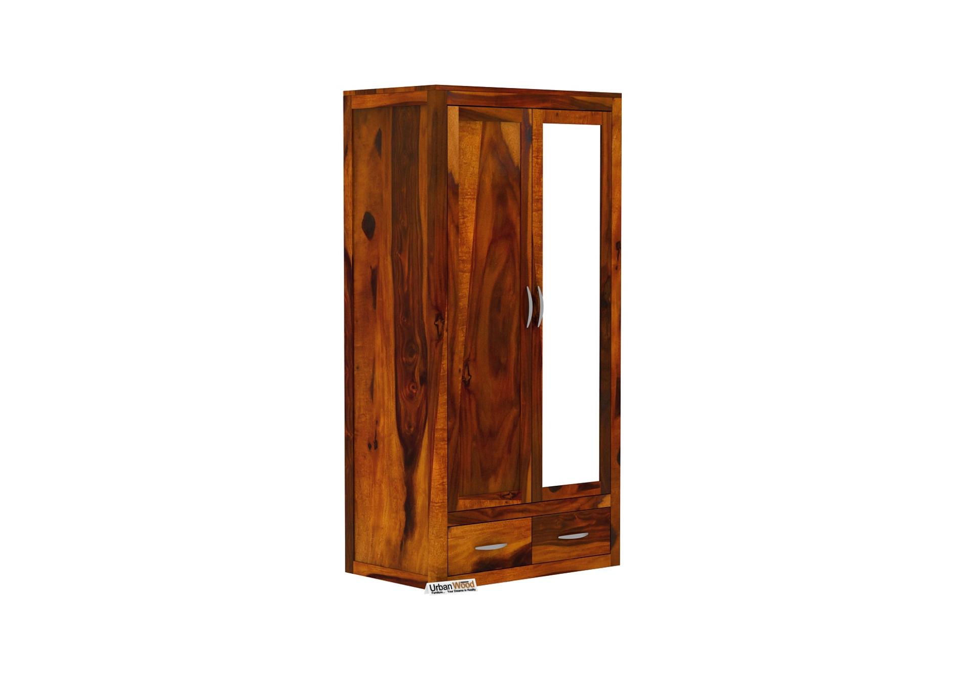 Trimax 2 Door Multi Utility Wardrobe with Mirror (Honey Finish)