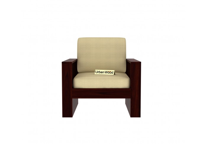Fitbit Wooden Sofa Set (3+1+1) Seater ( Walnut Finish )