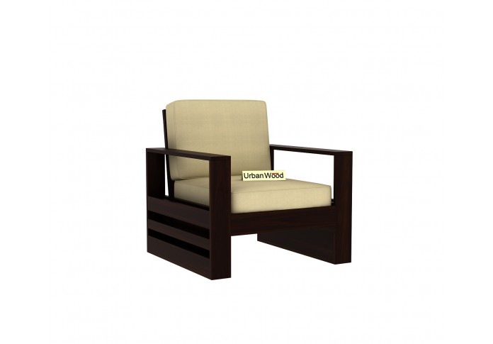 Fitbit Wooden Sofa Set (3+1+1) Seater ( Walnut Finish )