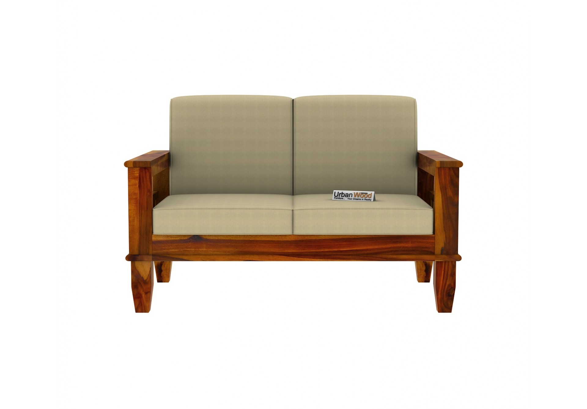 Freshlyn 2 Seater Wooden Sofa ( Honey Finish )