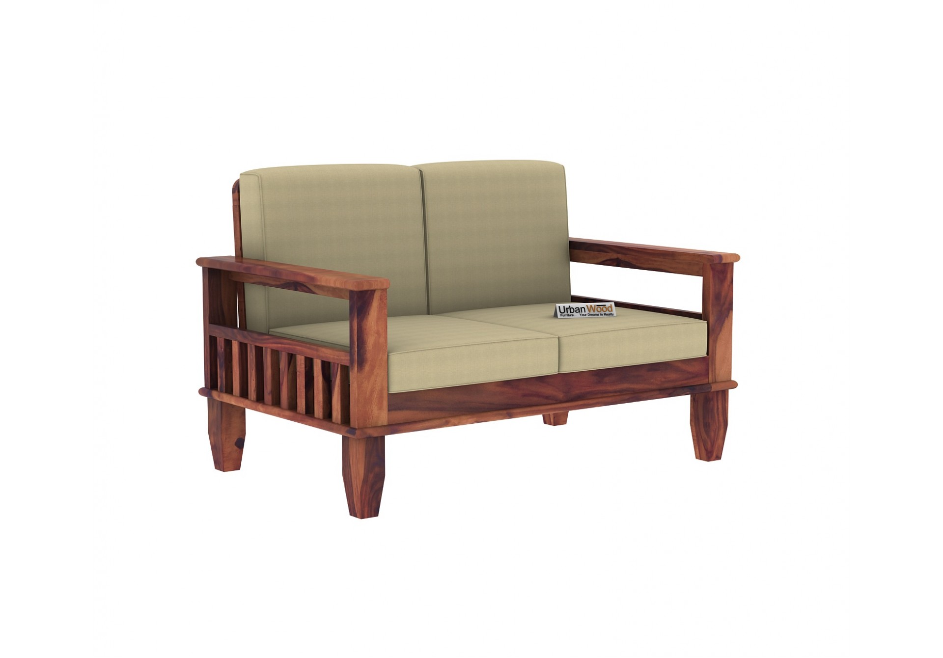 Freshlyn 2 Seater Wooden Sofa ( Teak Finish )