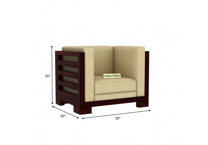 Modway Wooden Sofa Set (3+2+1) Seater ( Walnut Finish )