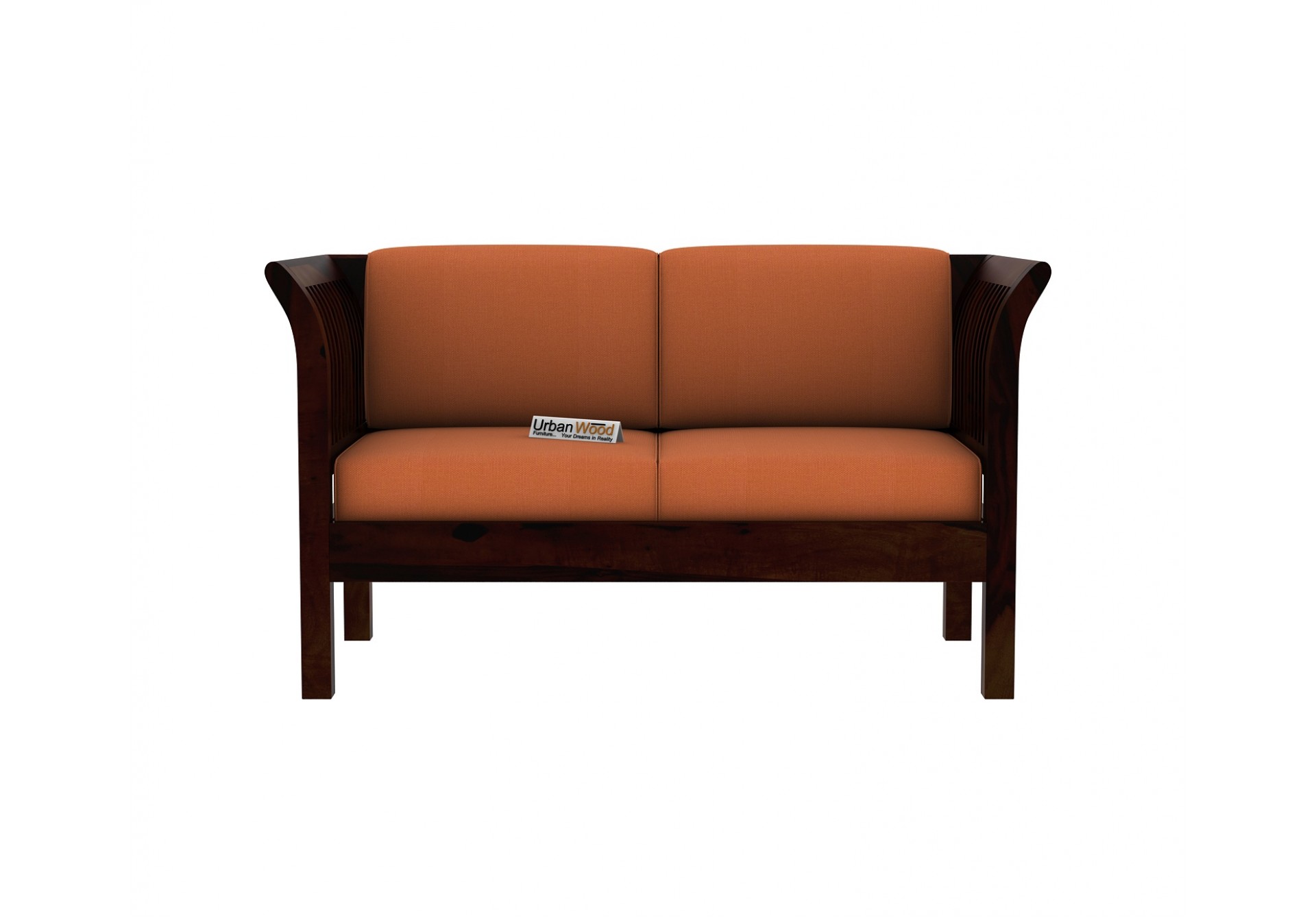 Crispin 2 Seater Wooden Sofa ( Walnut Finish )