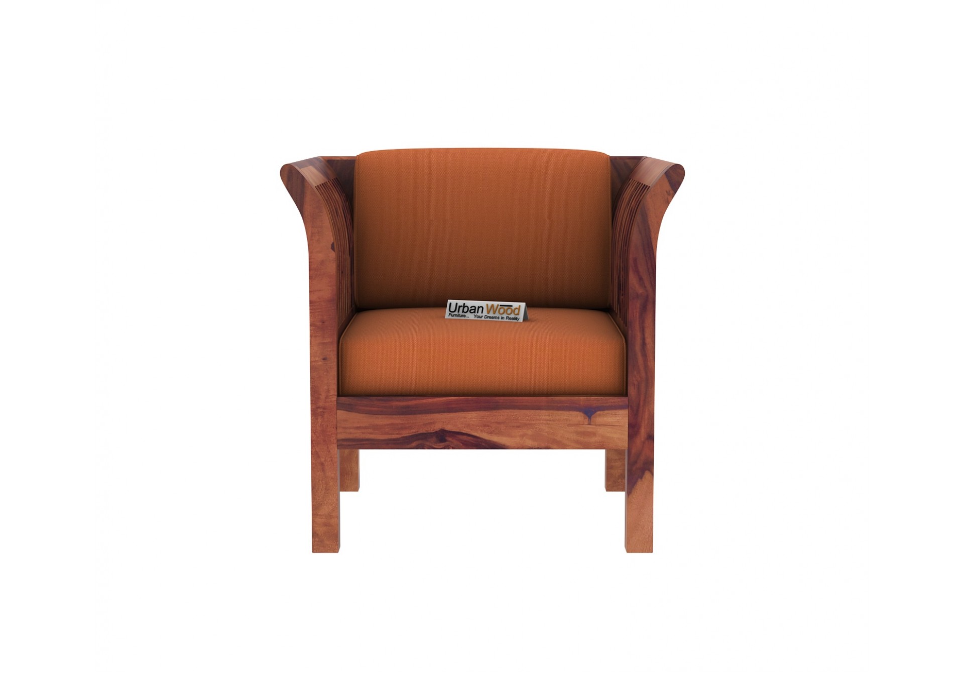 Crispin 3+1+1 Seater Wooden Sofa Set ( Teak Finish )