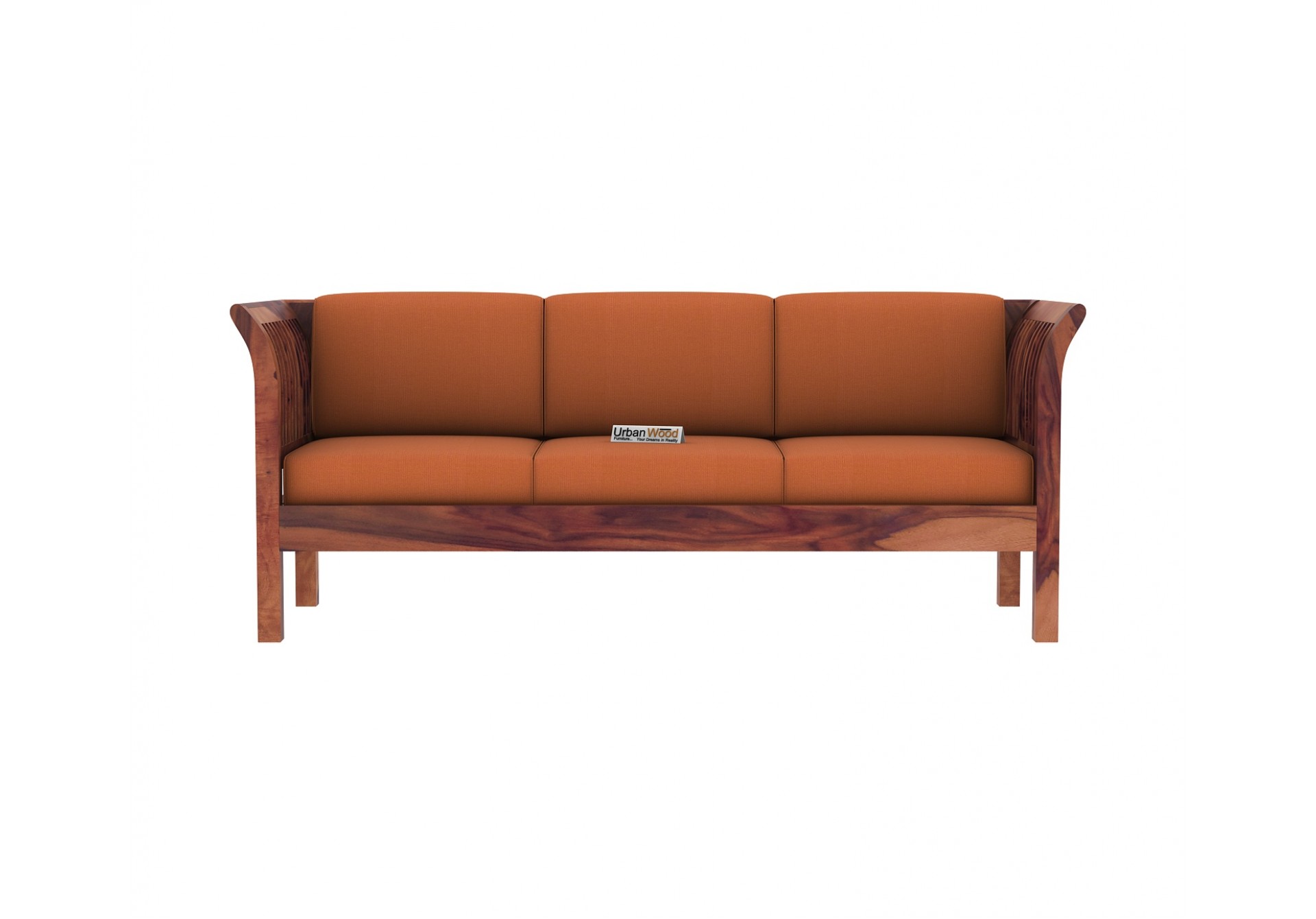 Crispin 3+2 Seater Wooden Sofa Set ( Teak Finish )