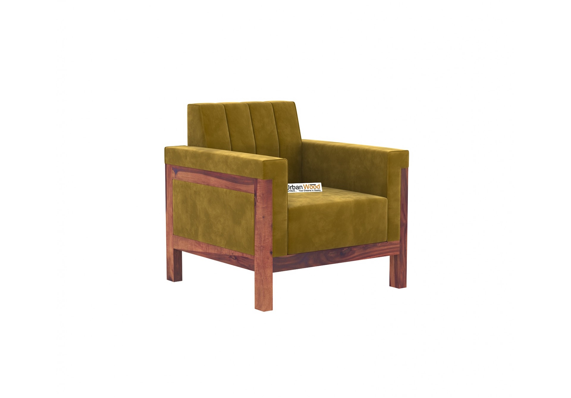 Ethan 1 Seater Wooden Sofa ( Teak Finish )