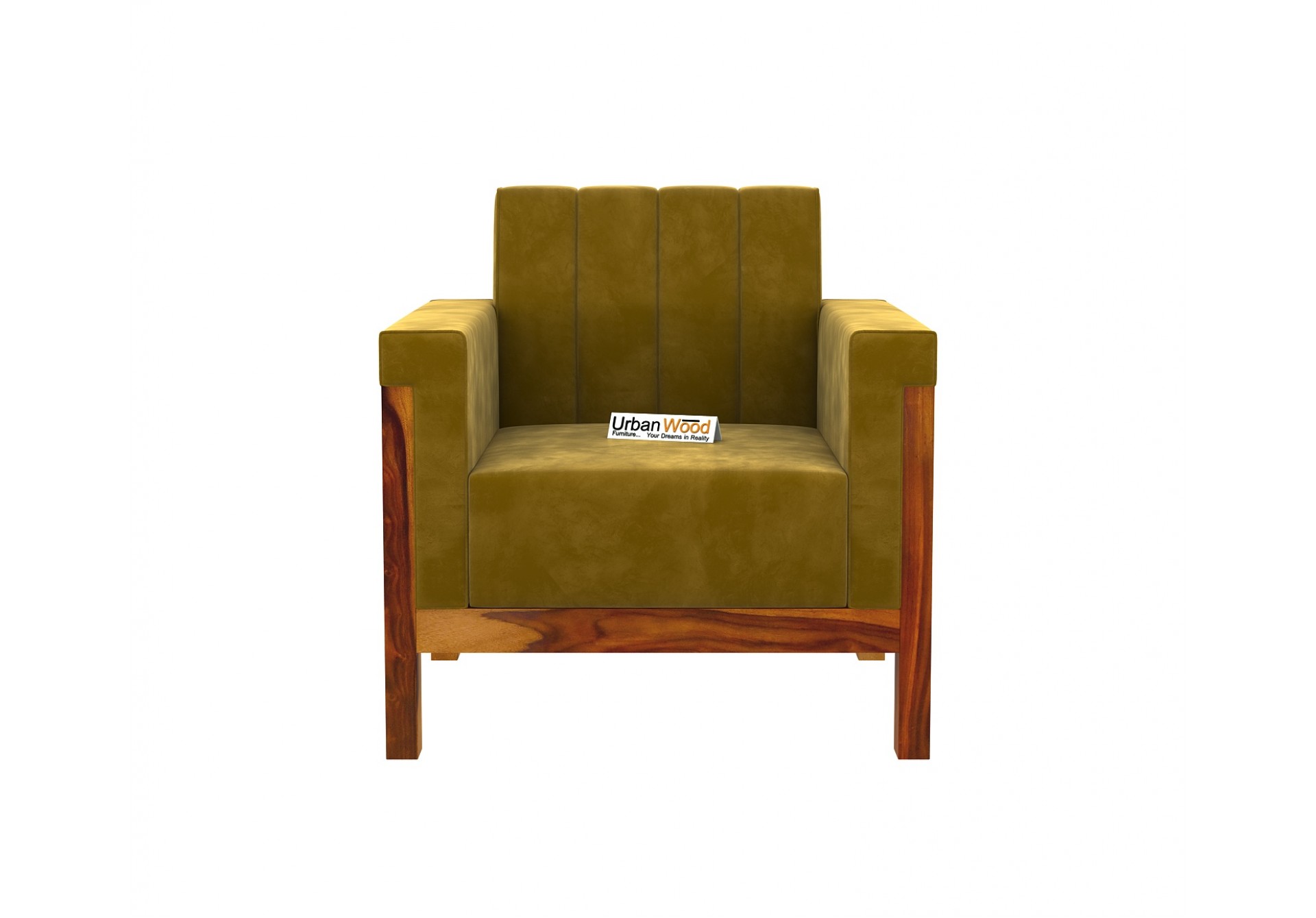 Ethan 2+1+1 Seater Wooden Sofa Set ( Honey Finish )