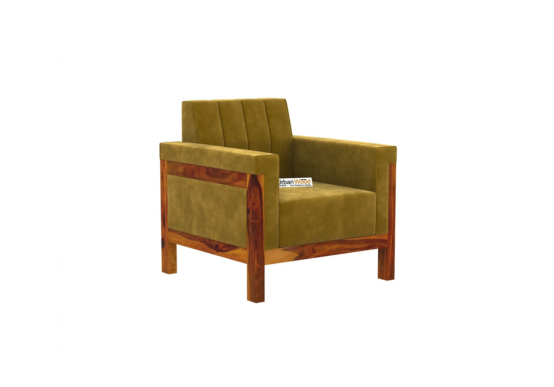 Ethan 2+1+1 Seater Wooden Sofa Set ( Honey Finish )