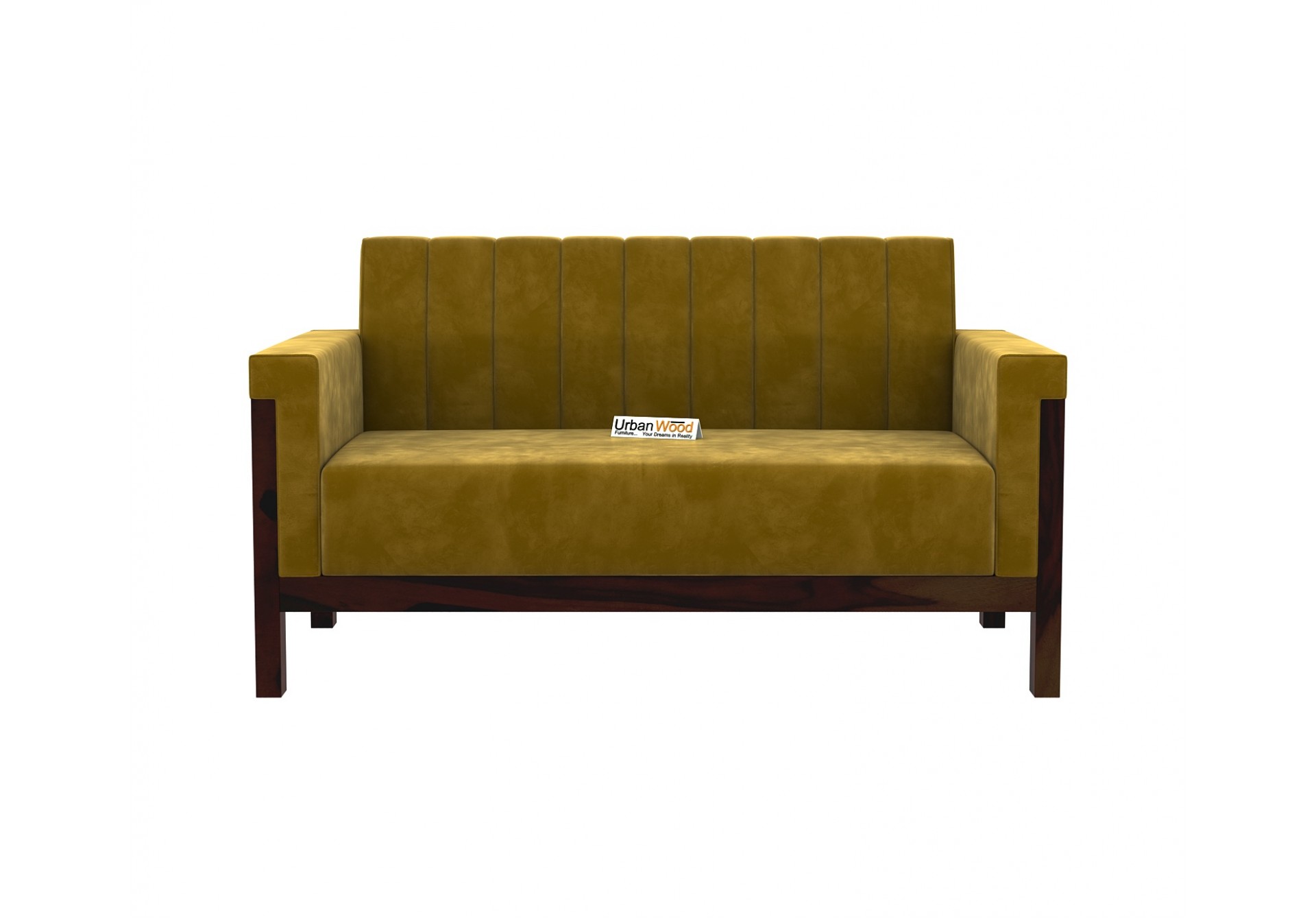 Ethan 2+1+1 Seater Wooden Sofa Set ( Walnut Finish )