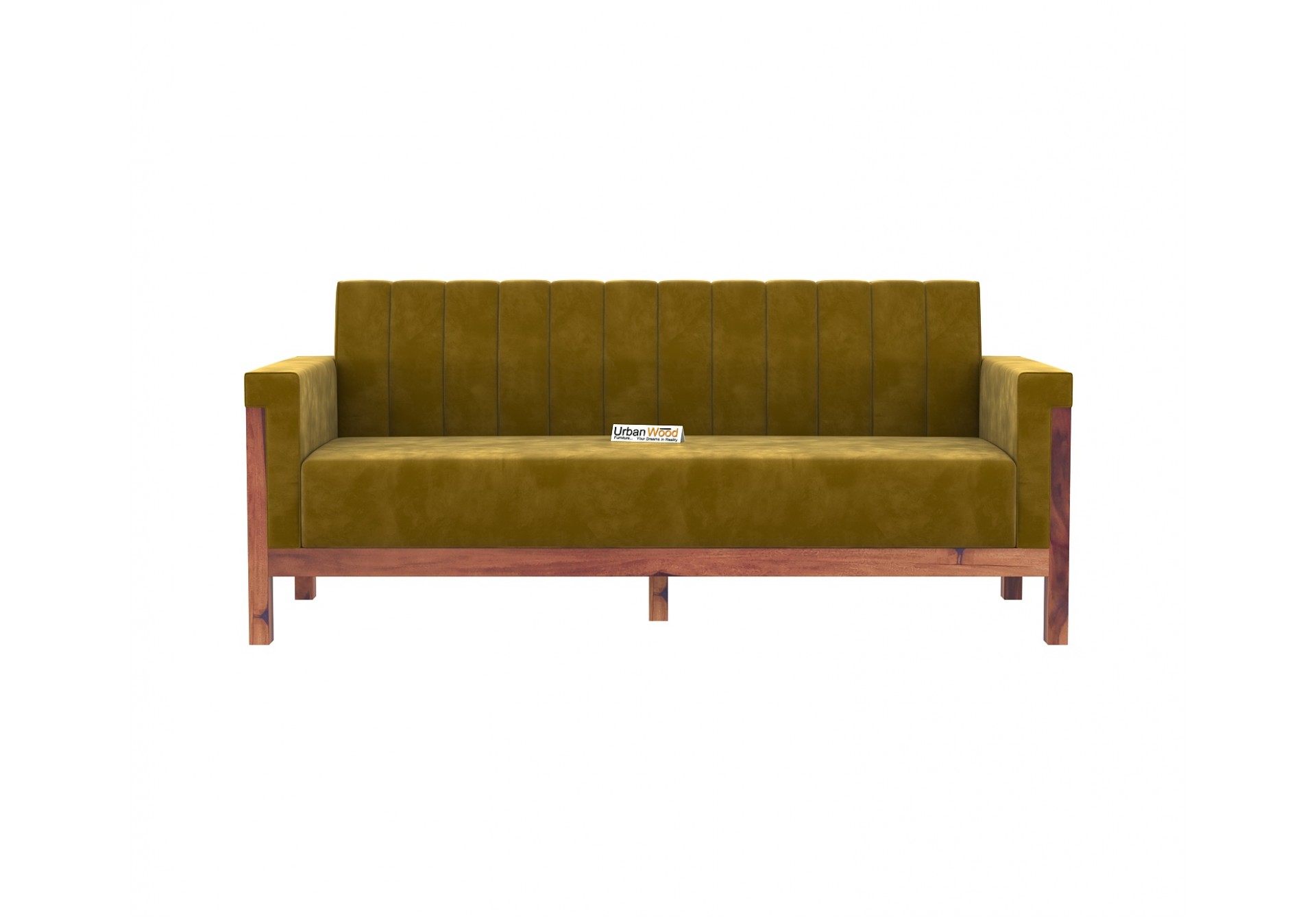 Ethan 3 Seater Wooden Sofa ( Teak Finish )