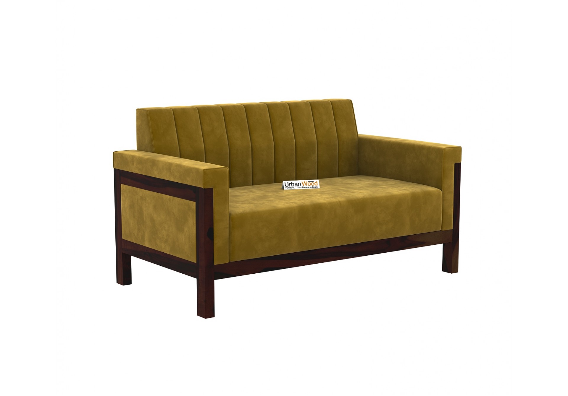 Ethan 3+2 Seater Wooden Sofa Set ( Walnut Finish )