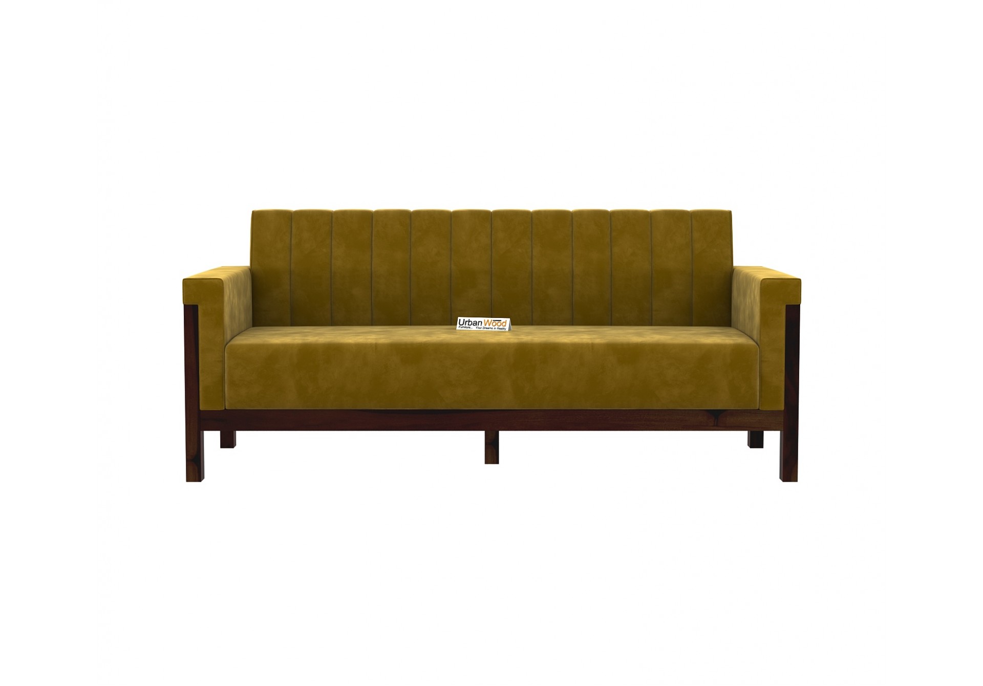 Ethan 3+2 Seater Wooden Sofa Set ( Walnut Finish )