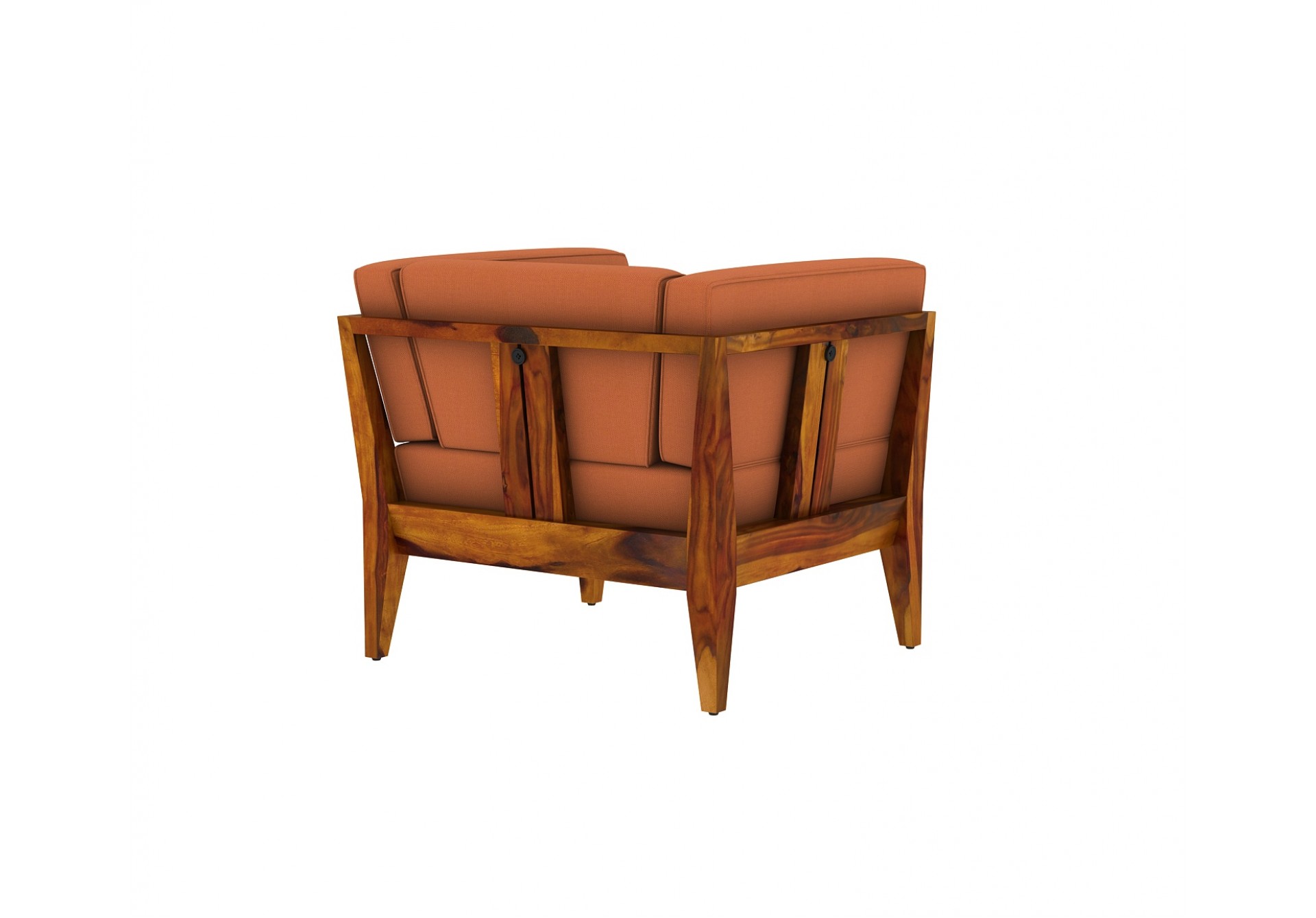 Grey Space 2+1+1 Seater Wooden Sofa Set ( Honey Finish )