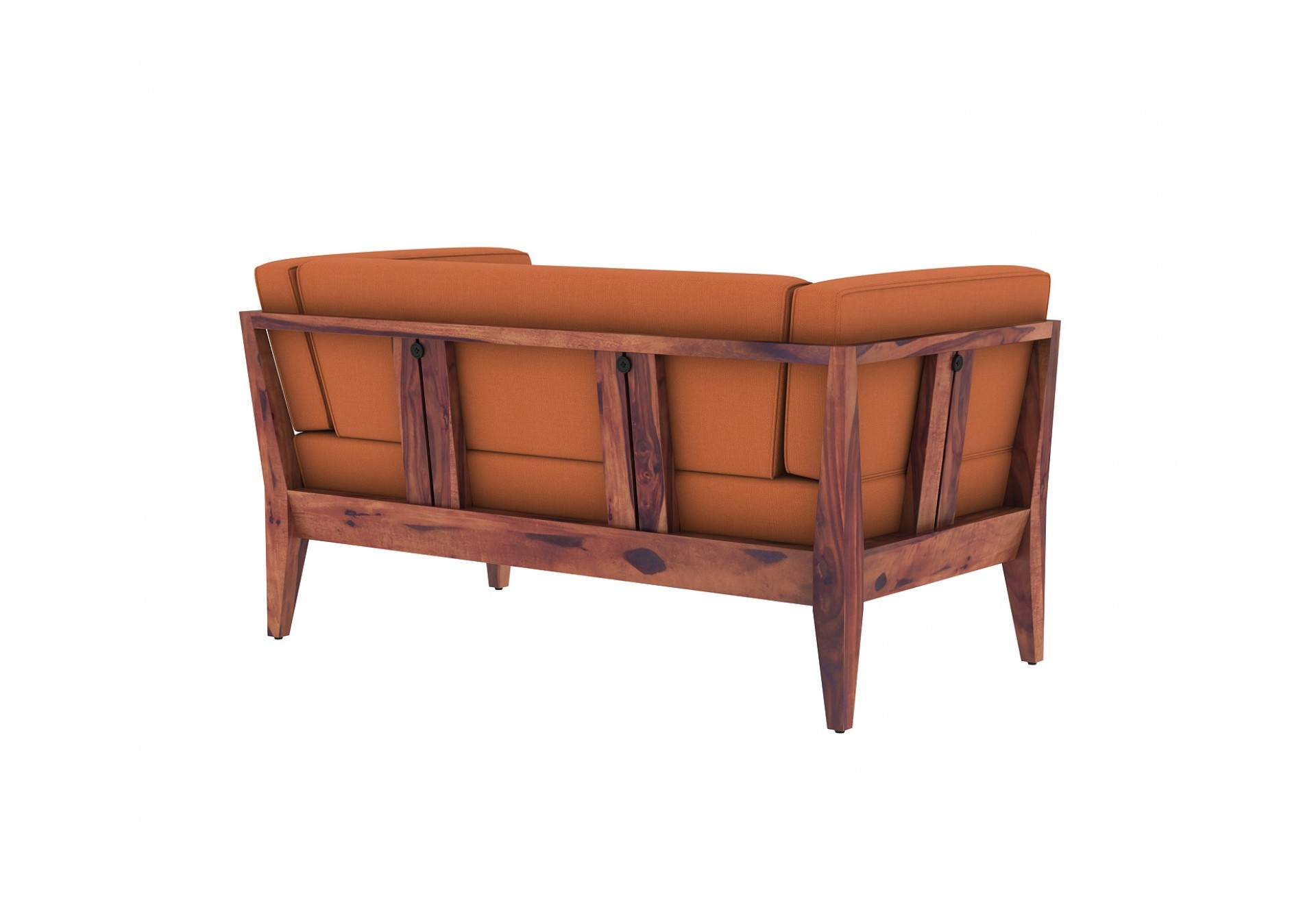 Grey Space 2+1+1 Seater Wooden Sofa Set ( Teak Finish )