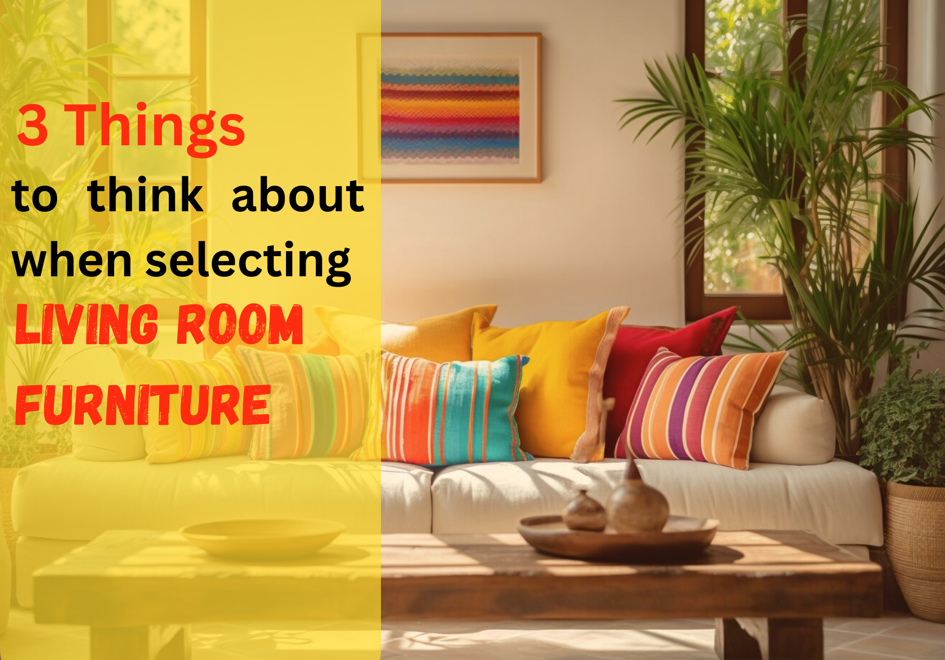 Top 3 factors to consider when choosing furniture for your living room!