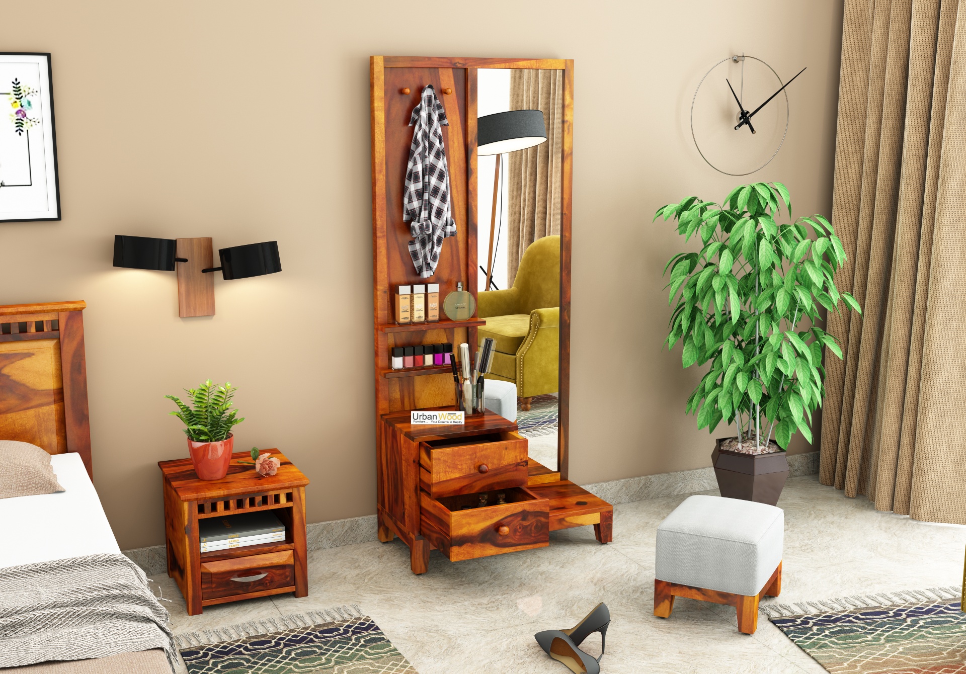 Buy Designer Wooden Dressing Tables Online [2023 Designs] | The Home Dekor