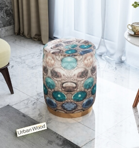 Carousel Upholstered Ottoman