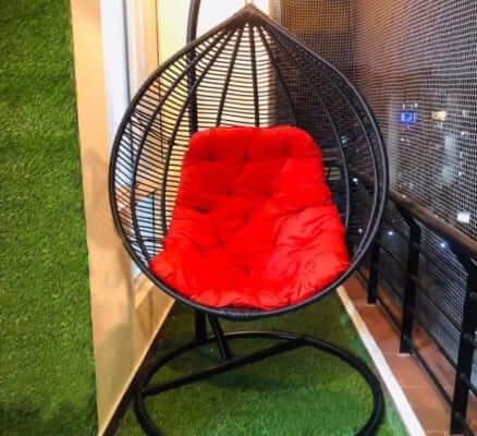 Storm Hanging Chair with Stand & Cushion
